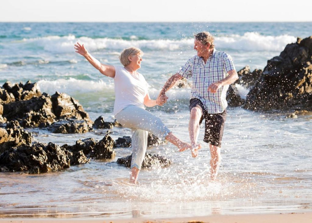 Retirees enjoying a budget friendly vacation